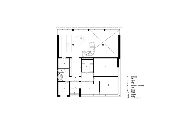antonia reif archiectuur, Bungalow, Erweiterung, Ausbau, Umbau, Niederlande, Fassade, Glas, glass, facade, Villa, Terrasse, terrace, Wohnraum, Faltelemente, 1960er, 2015, Einfamilienhaus, Garten, garden, Treppe, stairs, Wohnraum, living space, Sauna