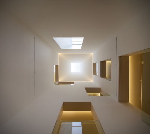 Fine Arts Museum of Asturias, Oviedo, Spanien, Spain, Museum, Kunstmuseum, art, museum, Umbau, Ausbau, Erweiterung, extension, 2014, Francisco Mangado, Wettbewerb, competition, Wettbewerbsgewinn, Velarde Palace, Casa Oviedo-Portal, Neubau, Fassade, facade, Glas, glass, Altbau, historical building, Hof, courtyard, Licht, Belichtung, light, lighting, skylight