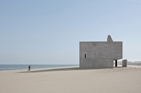 library, Bibliothek, Seashore Library, Nandaihe, China, Vector Architects, 2014, Beton, concrete, solid, pure, Ozean, Strand, Licht, light, Glas, glass, pivot wall, Ausblick, view, Stahl, steel, Dach, Tonnendach, arched roof, Meditation, Holz, wood