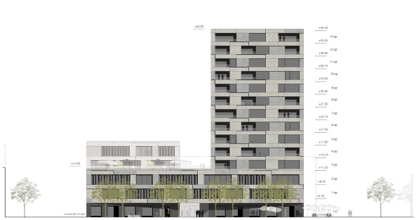 Wettbewerb, Wettbewerbsergenisse, M�nchen, Bayern, Schwabing-Nord, Domagkpark, Bauhausplatz, competition, nichtoffener Realisierungswettbewerb, Palais Mai, Graber Huber, Blauwerk, Ortner und Ortner Baukunst, Topotek, Stadtplanung, St�dtebau, urban planning, urban development, Bebauungsplan, Entwicklungsma�nahme, Funkkaserne, Wohnen, Wohnung, housing, residential, Quartiersplanung, Einzelhandel, Gastronomie, Mischnutzung, B�ro, office, Fassade, facade