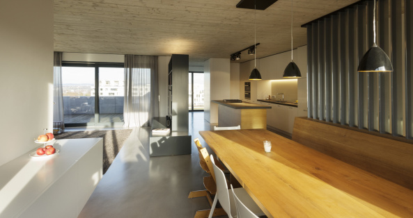 BF 30, Baugruppe, Stuttgart, Killesberg, Wohnungsbau, Wohnen, housing, Mehrgenerationenwohnen, Fassade, Park, parc, Bottega + Ehrhardt Architekten, appartment, Eternitplatte, Loggia, Balkon, Dachterrasse