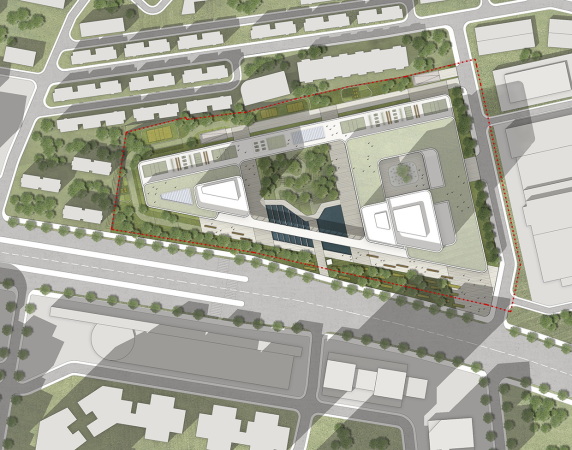 Gerkan Marg Partner, Hochhaus, Neubau, gmp, Unicom, Wettbewerbsgewinn, Tianhe District, Guangzhou, Bu&#x308;rohochhaus, Tianhe District, Brokomplex, Industrial Operation Center, Stadtlandschaft, 2015, Trme, Brokomplex