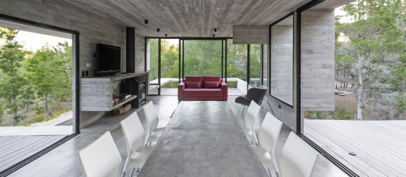 Wein House, Wohnhaus, Haus, Wohnen, housing, house, Buenos Aires, Beton, concrete, Casa, Wald, Landschaft, D�nen, dunes, forest, Villa, Hang, Erschlie�ung, Rampe, ramp, beam, Balken