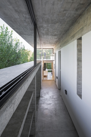 Wein House, Wohnhaus, Haus, Wohnen, housing, house, Buenos Aires, Beton, concrete, Casa, Wald, Landschaft, D�nen, dunes, forest, Villa, Hang, Erschlie�ung, Rampe, ramp, beam, Balken