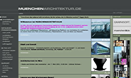 Neues Architekturportal fr Mnchen online