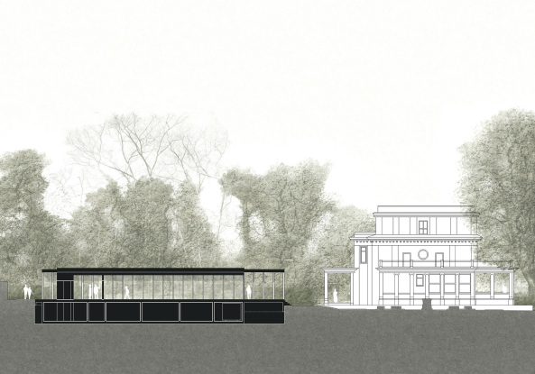 Wettbewerb, competieion, Staab, Brckner&Brckner, Marte.Marte. Haus der Wannseekonferenz, Wannsee conference, NS-Regime, Kolonie Alsen, Berlin, Senatsverwaltung fr Stadtentwicklung und Umwelt, Gedenksttte, Memorial, Erweiterung, Beton, Glas, concrete, gallery, Galerie