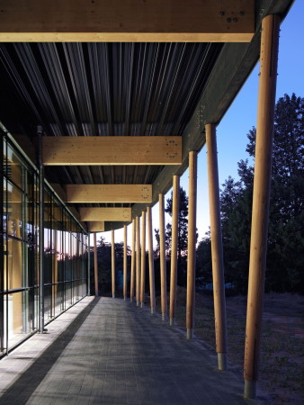 Sporthalle, Schuldorf Bergstrae, Seeheim-Jugenheim, Loewe Partner Architekten, Neubau, 2015, Denkmalschutz, heritage, Sport, Schule, school, Fassade, Oberlicht, light, facade, Dach, roof, Klinker, Backstein, brick, Holz, wood, Balken