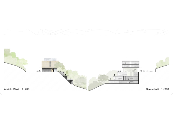 Meesenhof 7, Tecklenburg, Burggraf, Hotel, Neubau, Wettbewerb, Ergebnis, Entscheidung, Erweiterung, Am Hang, new building, competition, Verfahren, VOF, Zimmer, 2015, 49545, Blocher Blocher Partners, Bruttogeschossflche, Ausstellung, Neugestaltung, Architekturwettbewerb, Nordrhein-Westfalen, Tourismus, 2002, geschlossen, Tourism, Naturstein, Gutachten, Holzfassade