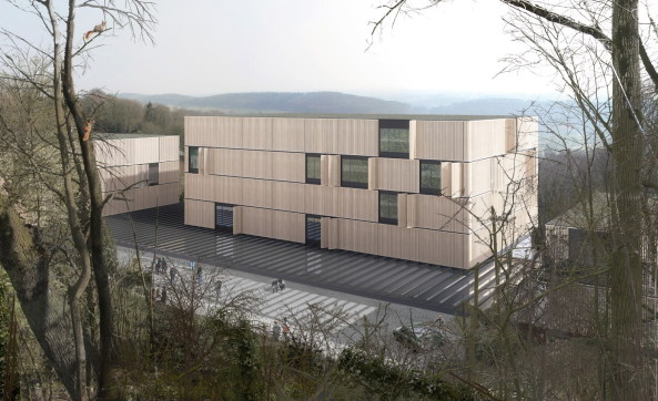 Meesenhof 7, Tecklenburg, Burggraf, Hotel, Neubau, Wettbewerb, Ergebnis, Entscheidung, Erweiterung, Am Hang, new building, competition, Verfahren, VOF, Zimmer, 2015, 49545, Blocher Blocher Partners, Bruttogeschossflche, Ausstellung, Neugestaltung, Architekturwettbewerb, Nordrhein-Westfalen, Tourismus, 2002, geschlossen, Tourism, Naturstein, Gutachten, Holzfassade