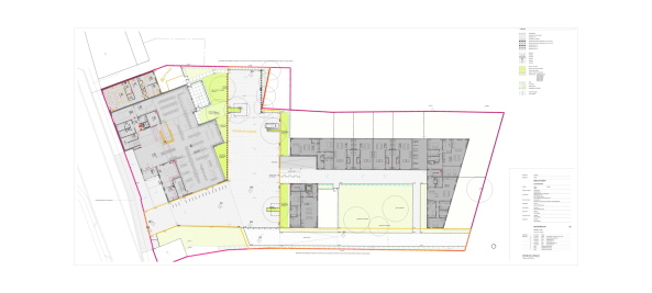 Bibliothek, Belgien, Zoersel, library, OMEGEVING Architecture, Pleintje, Neubau, 2014, ffentlliches Gebude, public place, terraced house, Reihenhaus, Dach, roof, Backstein, schwarz, black, brick, Fassade, facade, Antrathrazit, Wei, white, Holz, wood