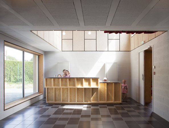 Clement Guillaume; Boidot & Robin architectes; Gemeindesaal; Saint Pierre des Bois; Elsass; helles Haus, Kuben im Dorf; fumoir; Neubau; Frankreich