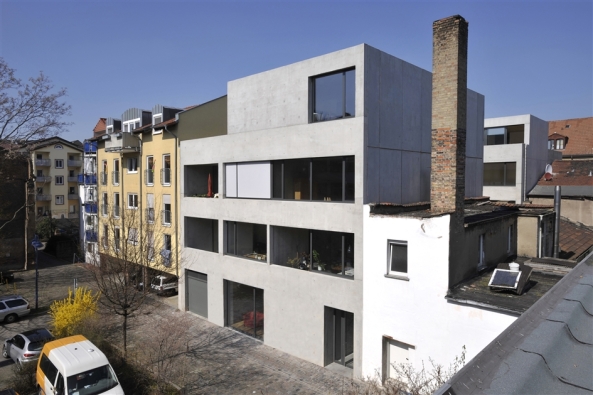 Wohn- und Geschäftshaus Edition Panorama GmbH in Mannheim von Beat Consoni Architekten BSA SIA, St. Gallen/Schweiz
