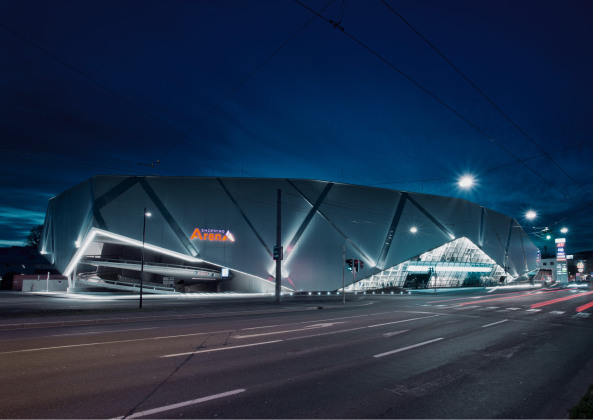 Fassade, Glas, Shopping Center, Salzburg, LOVE, Graz, facade, entertainment, membrane, steel frame, garage, parking, gallery