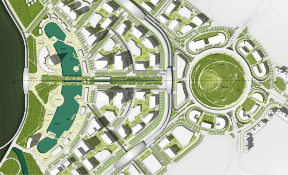 Topotek 1, Gandhinagar, le Corbusier, Stdtebau, Landschaftsplanung, Planung, Wettbewerb, Grn, kologisch, environmental, sustainable, Nachhaltig, GIFT City, Sabamati, Forest, Wald, Park, Finance Tec City Limited, 1. Preis, Gewinner, Wettbewerb, Planung, open park, 2015, competition