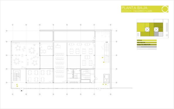 Spanien, Nordspanien, northern Spain, Schule fr Erwachsene, for adults, Torrelavega, school, japanisch, japanese, Neubau, 2015, Caligrama, 1004arquitectos, Spielplatz, A6ingeniera, Miguel de Guzmn y Roco Romero, Coral lvarez de Miguel, Jaime Lama Chueca, Pedro Lpez Quintas y Sergio Soria Soria, weiss, Metall, Glas, Grundriss, Glaskasten, Glas, glass, white, weiss, Fassade, Kiste, Glaskiste, concrete, Farbe, bunt, Kantabrien, 39300