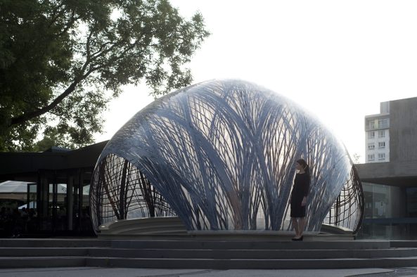 ICD; ITKE; Forschungspavillon; Stuttgart; Universitt Stuttgart; Achim Menges; Jan Knippers; Carbonfaser; Computational Design; biologischer Konstruktionsprozess; Computerbasiertes Entwerfen