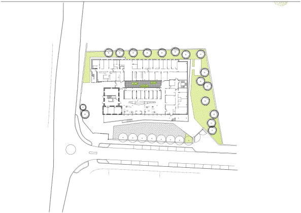 sozial, soziales, zentrum, paris, atelier novembre, vorort, Palaiseau, behrde, amt, polizeistation, umnutzung, bauen im bestand, neubau, aluminium, alu, beton, glas, kulturzentrum, anbau, 11H45