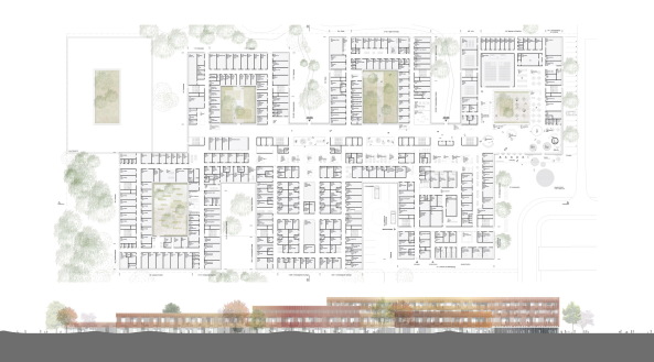 Mnchen, 2015, Kinder, Spital, Krankenhaus, Kinderkrankenhaus, Grohadern, Neubau, Wettbewerb, Preistrger, competition, architecture, Architektur, Preis, 1. prize, Staab, Nickl, Riegler Riewe, Ludes, Architects Collective, Gesundheit, Heilung, Zimmer, Einzelzimmer, Krankheit, Versorgung, Grohadern, Germany, Munich,