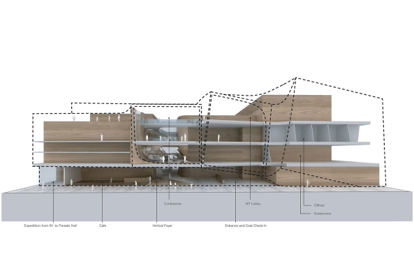 UNStudio, Theater, Den Bosch, �s-Hertogenbosch, Niederlande, Theater, Wettbewerb, competition, Neubau, Ben van Berkel, Marc Bolsius, Theatre, 2014, St. John, Netherlands, Entwurf, Abstimmung, people's vote, Parade Square, vertikales Foyer, vertical foyer, new design, finalists, brick, Schauspiel, theatre, Paradezaal, construction, Realisierung, 5211, Parade 23, Theater aan de Parade