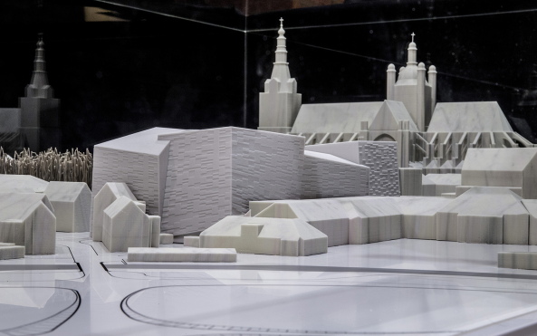 UNStudio, Theater, Den Bosch, s-Hertogenbosch, Niederlande, Theater, Wettbewerb, competition, Neubau, Ben van Berkel, Marc Bolsius, Theatre, 2014, St. John, Netherlands, Entwurf, Abstimmung, people's vote, Parade Square, vertikales Foyer, vertical foyer, new design, finalists, brick, Schauspiel, theatre, Paradezaal, construction, Realisierung, 5211, Parade 23, Theater aan de Parade