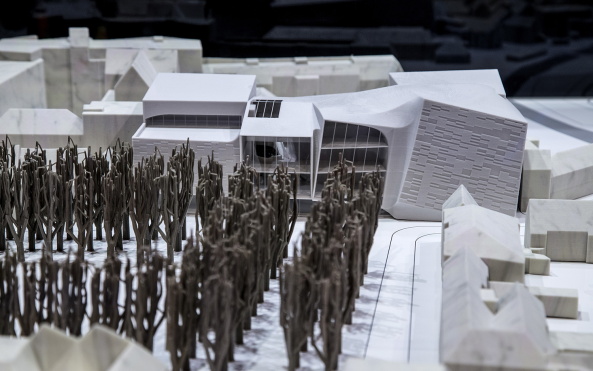 UNStudio, Theater, Den Bosch, s-Hertogenbosch, Niederlande, Theater, Wettbewerb, competition, Neubau, Ben van Berkel, Marc Bolsius, Theatre, 2014, St. John, Netherlands, Entwurf, Abstimmung, people's vote, Parade Square, vertikales Foyer, vertical foyer, new design, finalists, brick, Schauspiel, theatre, Paradezaal, construction, Realisierung, 5211, Parade 23, Theater aan de Parade