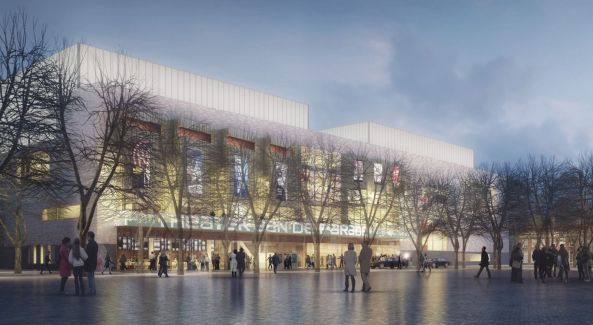 UNStudio, Theater, Den Bosch, s-Hertogenbosch, Niederlande, Theater, Wettbewerb, competition, Neubau, Ben van Berkel, Marc Bolsius, Theatre, 2014, St. John, Netherlands, Entwurf, Abstimmung, people's vote, Parade Square, vertikales Foyer, vertical foyer, new design, finalists, brick, Schauspiel, theatre, Paradezaal, construction, Realisierung, 5211, Parade 23, Theater aan de Parade