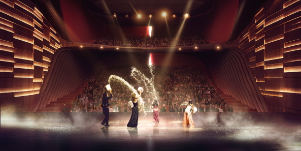 UNStudio, Theater, Den Bosch, s-Hertogenbosch, Niederlande, Theater, Wettbewerb, competition, Neubau, Ben van Berkel, Marc Bolsius, Theatre, 2014, St. John, Netherlands, Entwurf, Abstimmung, people's vote, Parade Square, vertikales Foyer, vertical foyer, new design, finalists, brick, Schauspiel, theatre, Paradezaal, construction, Realisierung, 5211, Parade 23, Theater aan de Parade