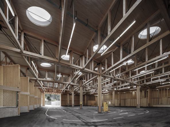 recycle, kathedrale, altstoffsammelzentrum, vorarlberg, marte, marte.marte, holz, fachwerk, holzbau, nachhaltig, logistik, halle, sakrale, holzbaupreis, vorarlberger, sterreich, neubau, architekten, stadt, feldkirch