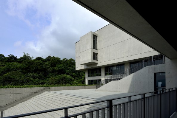 concrete, arts center, Taiwan, Dharma Drum Institute of Liberal Arts, Sporthalle, Studentwohnheim, Beton, Anlage, Vernacular, Tropical Architecture