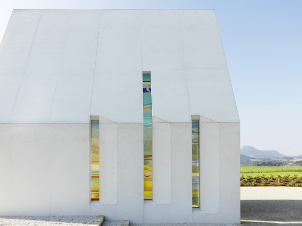 Weibeton, Travertin, white concrete, Krnten, Gerhard Sacher, Verschalung, Austria, sterreich, Glaswand, glas, glas wall,