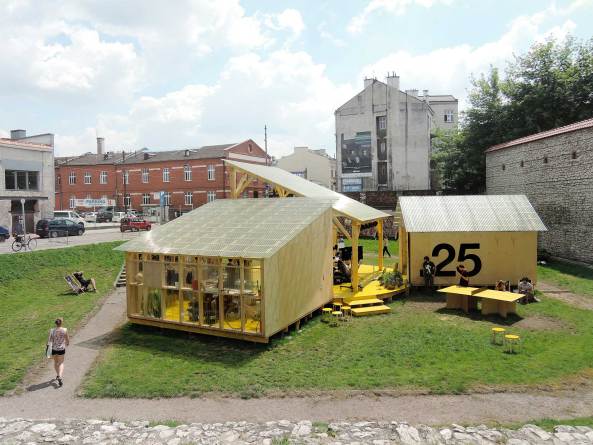 Pavillon, Jdisches Festival, Temporres Bauen, Krakau, Konzert, Bibliothek, Tanzflche, Polycarbonat