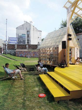 Pavillon, Jdisches Festival, Temporres Bauen, Krakau, Konzert, Bibliothek, Tanzflche, Polycarbonat