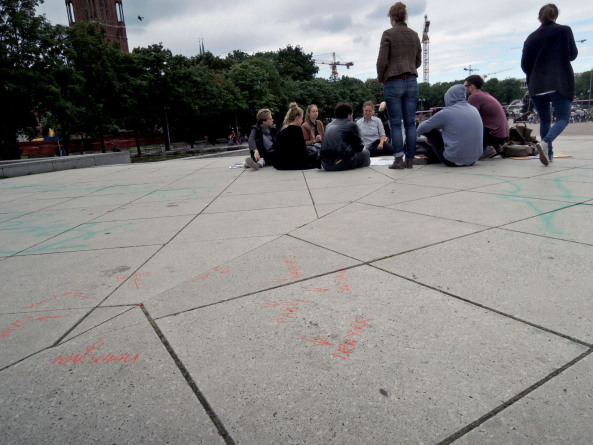 Alte Mitte, neue Liebe, Dialogverfahren, Neubau, Umbau, Platzgestaltung, Alex, Fernsehturm, historische Mitte, Stadtschloss, Wiederaufbau. Marx-Engels-Forum, Neugestaltung, Karten, Map, Kartierung, Mapping, Untersuchung, Regula Lscher, Jrg Stollmann, Dagmar Pelger, Katharina Hagg, TU Berlin, Studenten, Studierende, Prsentation, Stadtgeschichte, Alex, 2015, Berlin, Innenstadt, Baukultur,