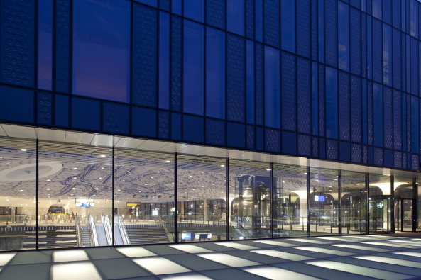 delft, bahnhof, delft station, mecanoo, architekten, infrastruktur, deckenstruktur, neubau, rathaus, niederlande, lamellen, decke, halle, bahnhofshalle, harry cock