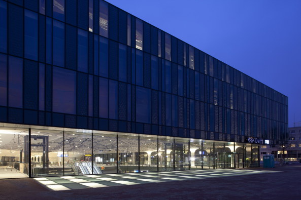 delft, bahnhof, delft station, mecanoo, architekten, infrastruktur, deckenstruktur, neubau, rathaus, niederlande, lamellen, decke, halle, bahnhofshalle, harry cock
