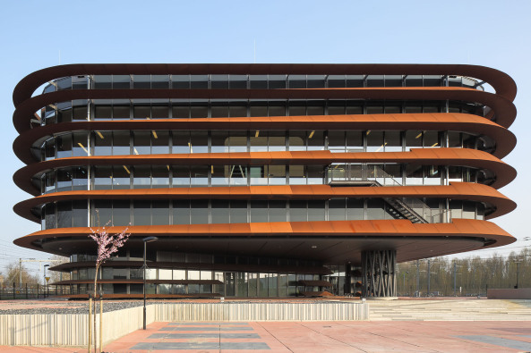 utrecht, infrastuktur, verkehrsleitzentrale, verkehrszentrale, neubau, konstruktion, stahl, corten-stahl, lamellen, fassade, eisenbahn, bahn, ingenieure, architekten, niederlande, de Jong, Gortemaker, Algra
