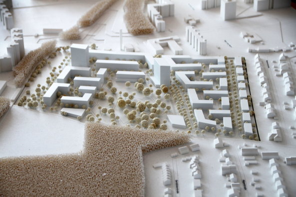 Städtebau, München, Wettbewerb, Competition, Ergebnisse, 1. Preis, Gewinner, Riegler Riewe Architekten, Wohnquartier, Neubau, Neuperlach, Stadterweiterung, Siedlung, grüne Wiese, winners announced, urban eesign, 2015, DEMOS Wohnbau, BÜSCHL Unternehmensgruppe, Rapp + Rapp,  Bureau B+B, Lorber + Paul, club L 94 landschaftsarchitekten, yellow z Stadtplanung, lad landschaftsarchitektur, Gebäude, Quartier, Süden, Bayern, Bavaria,