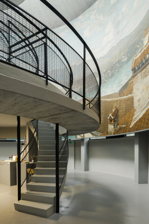 graber&steiger, rotunde, thun, thun-panorama, panorama, anbau, erweiterung, schweiz, beton, glas, sanierung, denkmal, Dominque Marc Wehrli, luzern, architekten, Karl Keller