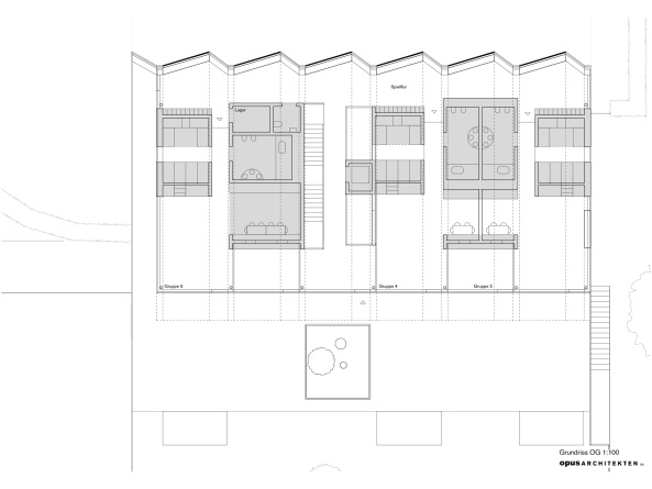 marburg, kita, +e, kindergarten, kindertagessttte, opus, neubau, faltung, passivhaus, plusenergiehaus, vitosareal, vitos, park, wald, grn, photovoltaik, Eibe Snnecken