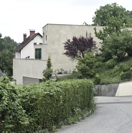 villa, donau, putz, attika, neubau, x architekten, wien, linz, gef�lle, einfamilienhaus, hang, sd, zaubertal, aufgef�chert, f�cher, leonding, p�stlingberg