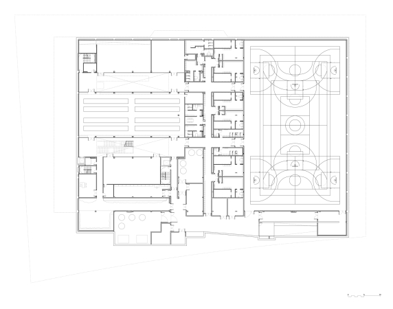 Gemeindezentrum, ATXT, Spanien, Baskenland, Neubau, 2015, civic centre, wei, white facade, Fassade, Kultur, Schwimmbad, Pool, Sport, Sporthalle, Salbura, library, Bibliothek, Caf, lounge, Centro Cvico Salburua, Juan Luis Geijo, Aitor Ortiz, Projekt, Fertigstellung, swimming pool, ACXT Architects, Arquitectos
