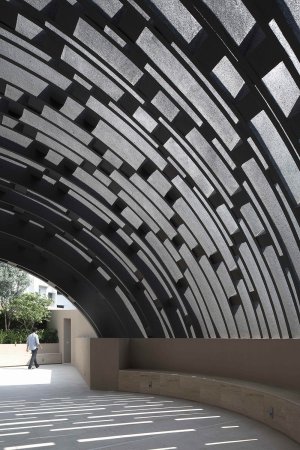 Beton, concrete, architectural landscape, Landschaft, Vorplatz, open space, walls, Wnde, Betongitter, Muster, Formwerkz, Punggol, Al-Islah, muslims, Muslime, Singapur, Singapore