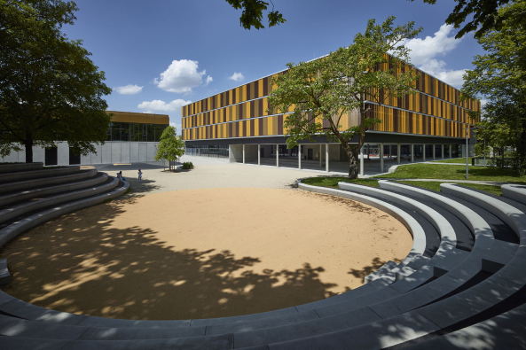 schule, schullandschaft, garching, neubau, wettbewerb, schwinde, herbstlaub, mnchen, ganztagsschule, sporthalle, kuben, Werner-Heisenberg-Gymnasium, gymnasium, Jens Weber