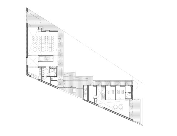 Town Hall, village hall, Gemeindehaus, 2015, Kinder, Spielplatz, Beton, Holz, Schindeln, Verkleidung, Halle, Neubau, concrete, Beton, Kopenhagen, Sndermarken, Canadian cedar, copenhagen, courtyard, Hof, Innenhof, 2015, Sophus Sbye Architects, Dmmbeton, Leichbeton, kantig, roh, rau, unbehandelt, Park, Minimalismus, Sndre Fasanvej, Frederiksberg