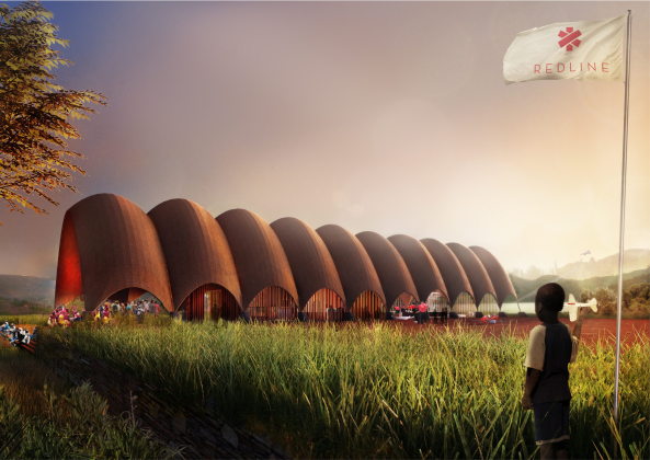 Foster, Drohnen, Hangar, Plne, Drohne, Gesunheit, Africa, Afrika, Luftweg, direkter Weg, Infrastruktur, Post, Pakete, Blutkonserven, Ruanda, cole polytechnique fdrale de Lausanne (EPFL), Redline, Aquila