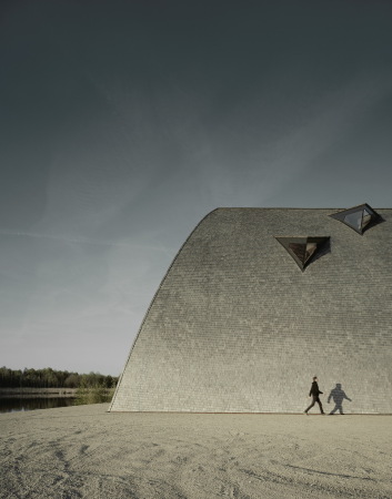 kologiezentrum Luxemburg, Remerschen, Schengen, Valentiny architects, Schalung, Lattung, Holz, wood,formwork, mould, Sumpf, Museum, Informationszentrum, Bildung, education, information center, rib