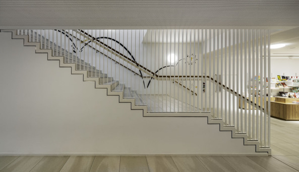 Schwarzenbach, Spitzdach, pointed roof, Satteldach, gabled roof, Erika Fuchs, translator, Donald Duck, Walt Disney, Dominik Burkard, Karlsruhe, Gauben, weier Putz,  Comic-Museum, Alststadt, Traufe, dormer window