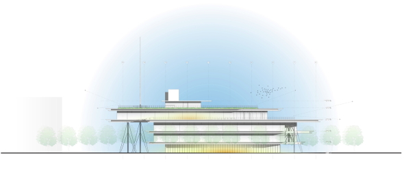Des Moines, 2015, Planvorstellung, Brogebude, office, headquarters, Neubau, Kum & Go, Firmensitz, Glass, Steel, Renzo Piano, Renzo Piano Building Workshop, Krause Gateway Center, Headquarters, Urban, stdtisch, Arbeitspltze, Glas, Stahl, leicht