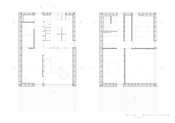 Backstein, Ziegelstein, Backsteinfassade, Wellblech, Einfamilienhaus, rurale Typologien, Scheune, Architektur fr die Landwirtschaft, Collage, Hlle, Holzstruktur, Ornament