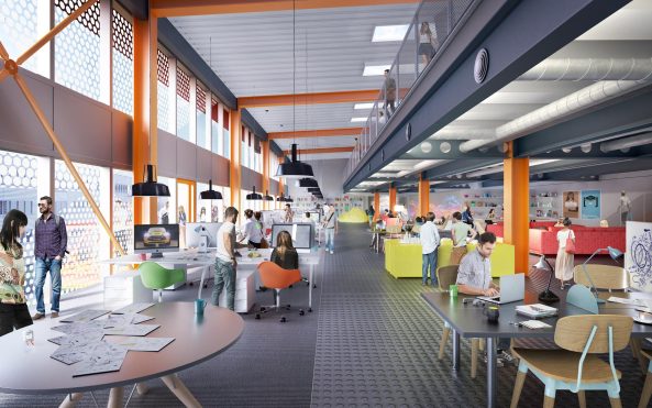 Digitale Boheme, Kreativindustrie, Artisan B�ckerei, Produktionstechnologien, Co-Working, Kreativzentrum, Verkaufsfl�chen, British Television, BT, Olympischer Park, London, East London, Hackney, Hackney Wick, K�nstlergemeinschaft, Ateliers